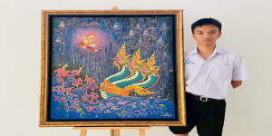 นายปาณะศักดิ์ วัณโส ม.5/8 เข้าร่วมจัดแสดงผลงานศิลปะในนิทรรศการ “ศิลป์สาคร HIMMAPAN ART EXHIBITION” 
